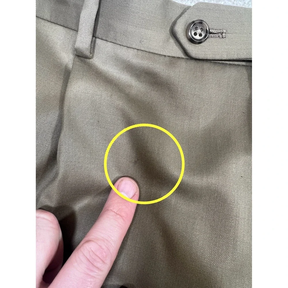 Jos A Bank Traditional Fit Signature Gold Men Wool Pleated Dress Pants 37‎ Brown